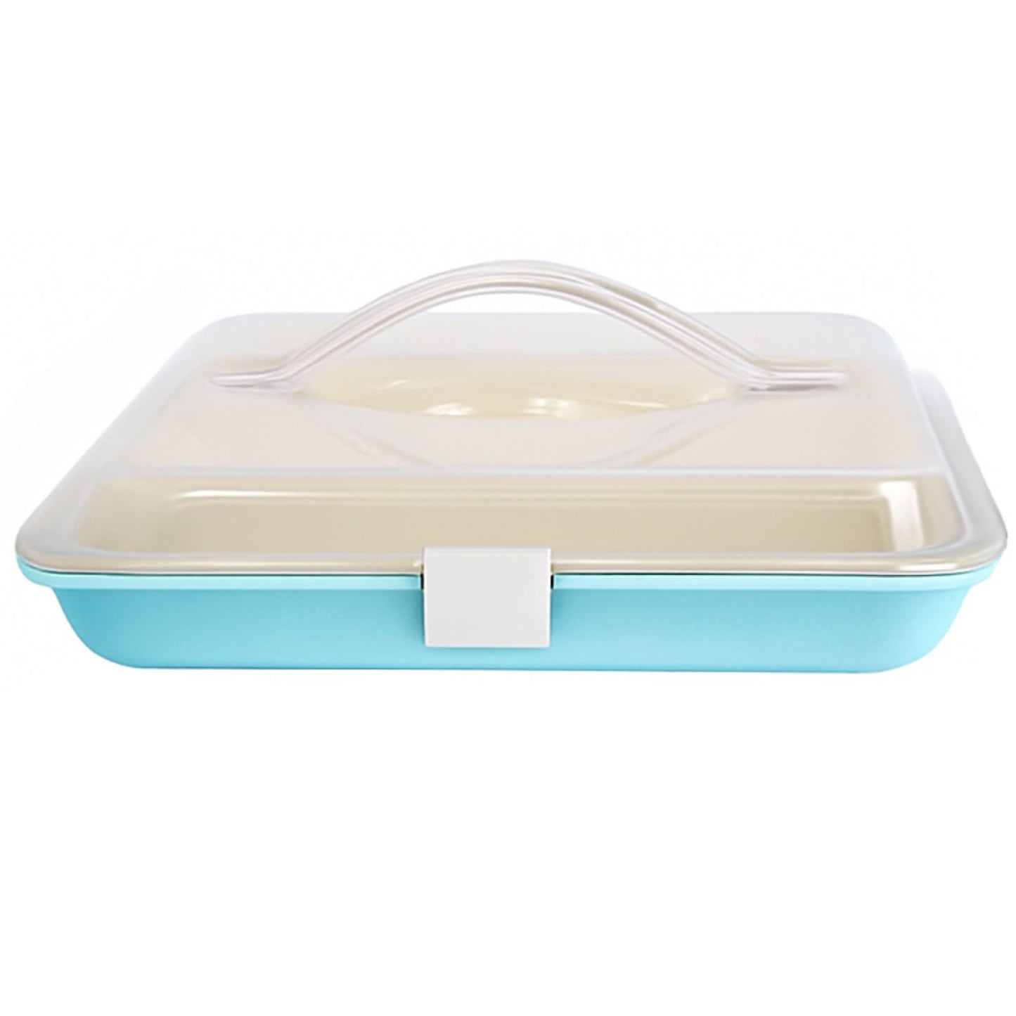 Baking Pan with Lid and Handle, 9x13 Non-Stick Ceramic Coated Cake Pan, Rectangle Brownie Pan for Baking Transport and Outdoor Picnics