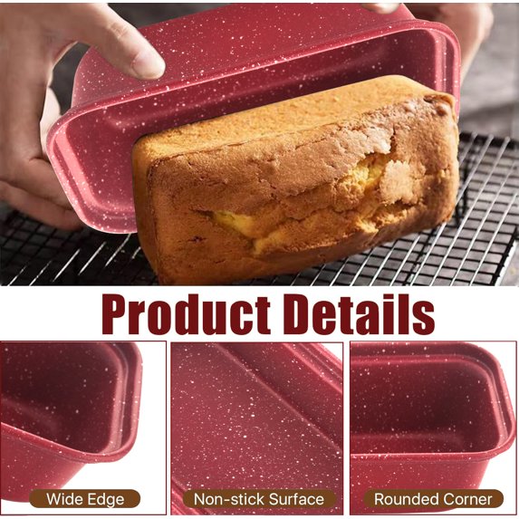 Non-Stick Carbon Steel Mini-Loaf Pans, Bread Pans for Homemade Bread, Loaf Pan for Family Parties(6 Pack)