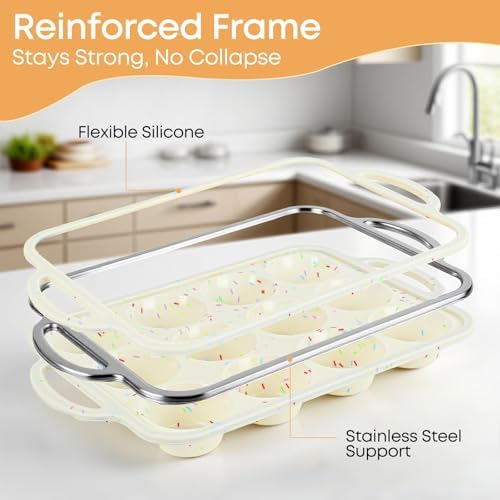 Silicone 12-Cup Muffin Pan flexible tray image