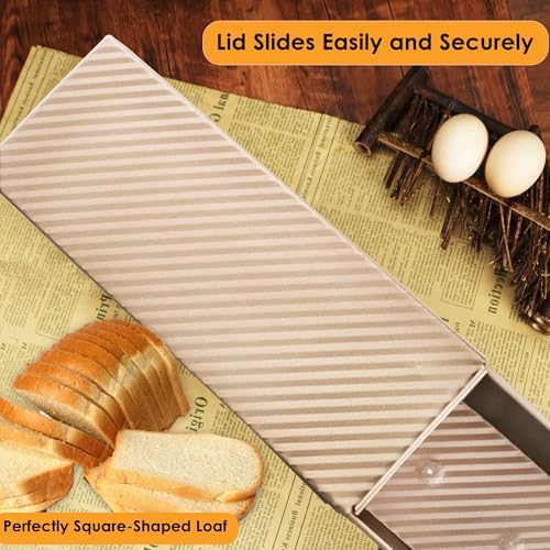 Pullman loaf pan baking image