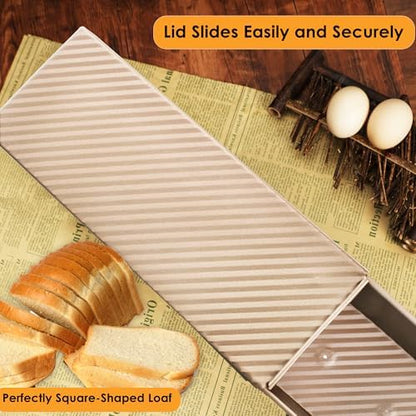 Pullman loaf pan baking image