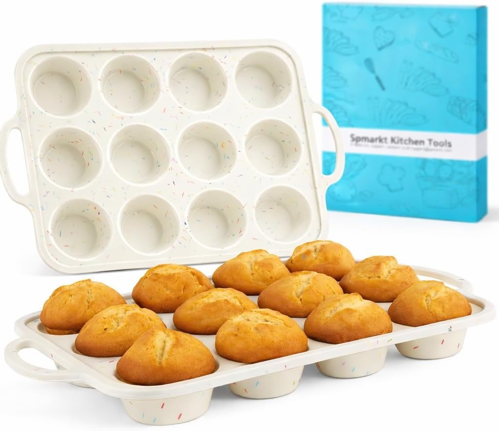 2-Pack Silicone 12-Cup Muffin Pan