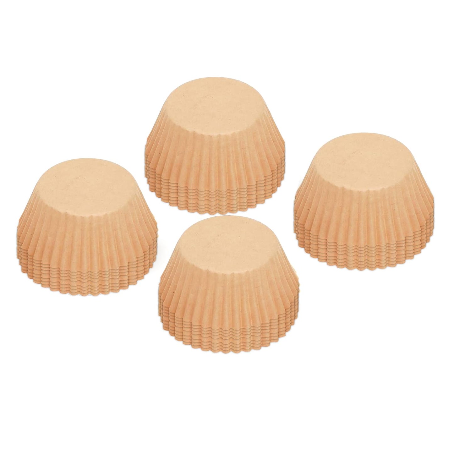 100-Pack Premium Neutral Paper Muffin Liners, Cupcake Baking Liners Unbleached, Cupcake Wrappers, Grease-Resistant Muffin Liners