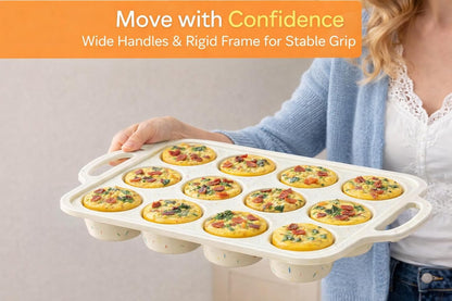 2-Pack 12-Cup Silicone Cupcake Pan with Handles - B0FCBX8YW7 image 5