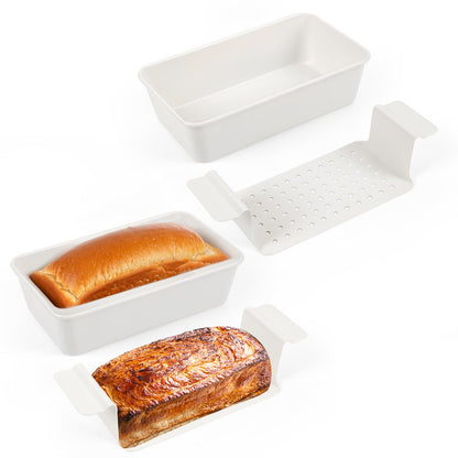 Spmarkt 2-Pack Premium 5-Layer PTFE Non-Stick Meat Loaf Pan Set with Drip Trays | Easy Release | Oven-Safe 2-Piece Loaf Pans for Healthy Cooking, Easy to Clean