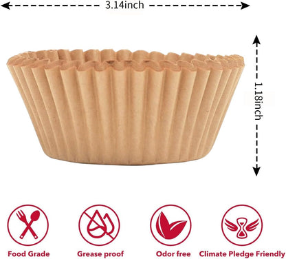 100-Pack Natural Paper Muffin Liners image 3