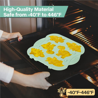 2-Pack Silicone Dinosaur Mold, Multi-Purpose Jello Molds for Kids, Dinosaur Silicone Mold for Chocolate, Dinosaur Baking & Crafting Tool for Cake, Candy, Jello, Ice Cubes