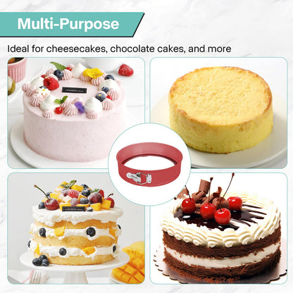 Spmarkt 10In Glass Bottom Springform Pan,10 inch Nonstick Cheesecake Pan with Silicone Seal for Easy Release, Leak-Proof, Great Gift for Baking Lovers