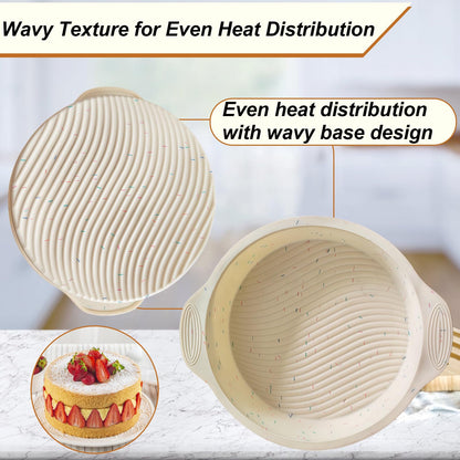 10-Inch Sprinkles White Silicone Cheesecake Pan Protector - Spmarkt B0GF2YBBBN