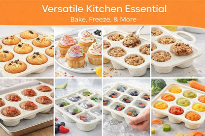 2-Pack Blue 12-Cup Non-Stick Muffin Pans