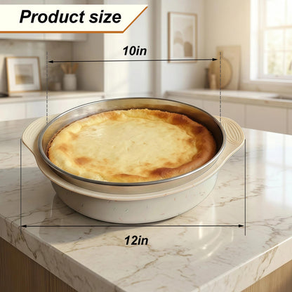 10-Inch Sprinkles White Silicone Cheesecake Pan Protector - Spmarkt B0GF2YBBBN