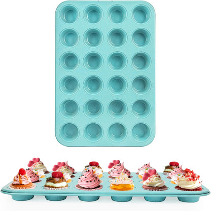 2-Pack Light Blue 24-Cup Mini Muffin Pan image 1