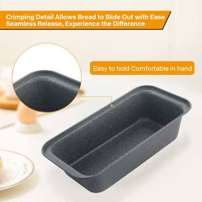Spmarkt 2-Pack Bread Pan, 10inch Non-Stick Bread Loaf Pan, Bread Pans for Homemade Bread, Loaf Pans for Baking Bread 9x5