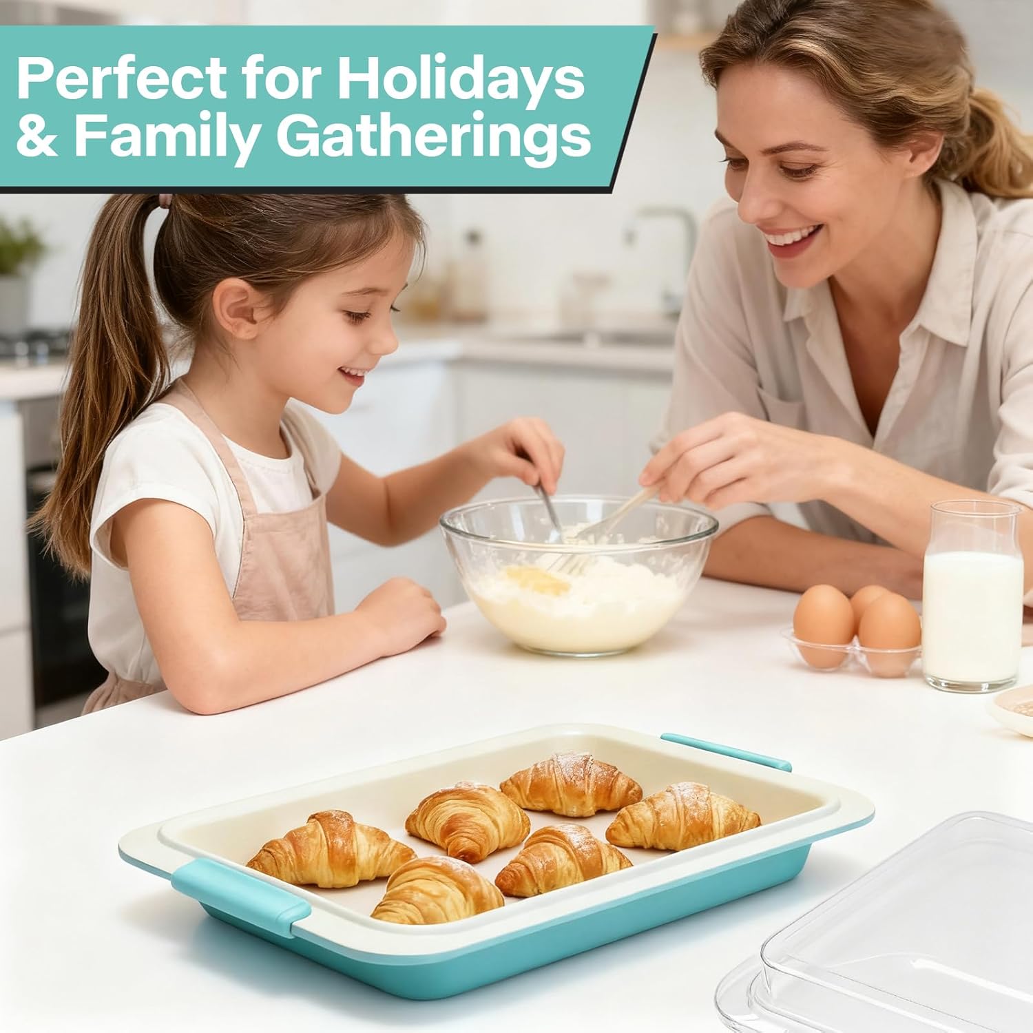 13x9 Baking Pan with snap-on lid