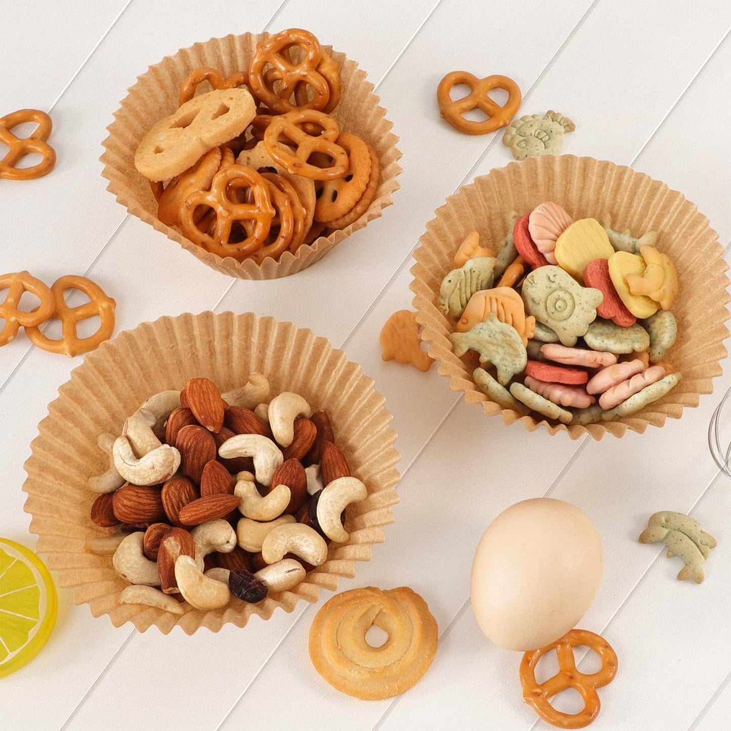 100-Pack Premium Neutral Paper Muffin Liners, Cupcake Baking Liners Unbleached, Cupcake Wrappers, Grease-Resistant Muffin Liners