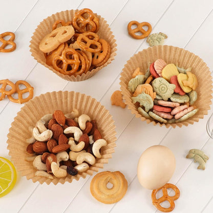 100-Pack Premium Neutral Paper Muffin Liners, Cupcake Baking Liners Unbleached, Cupcake Wrappers, Grease-Resistant Muffin Liners