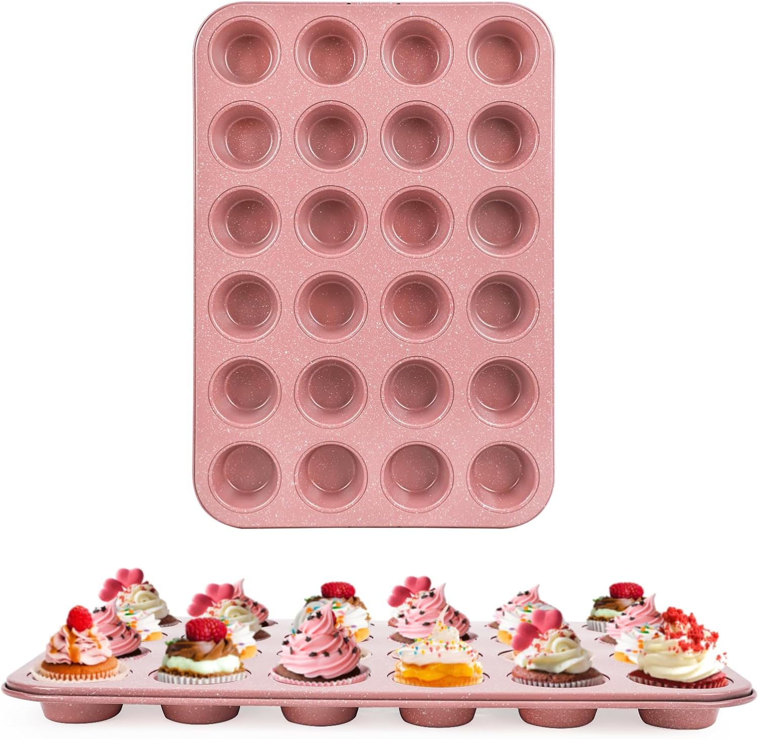 Pink 24-Cup Mini Muffin Pan image 1