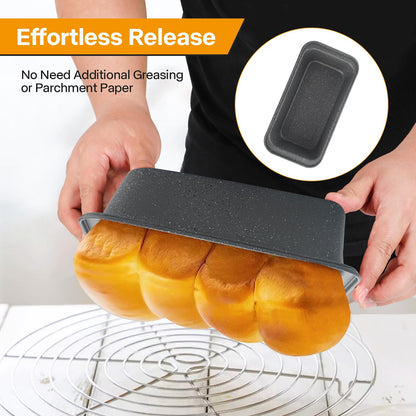 Spmarkt 2-Pack Bread Pan, 10inch Non-Stick Bread Loaf Pan, Bread Pans for Homemade Bread, Loaf Pans for Baking Bread 9x5