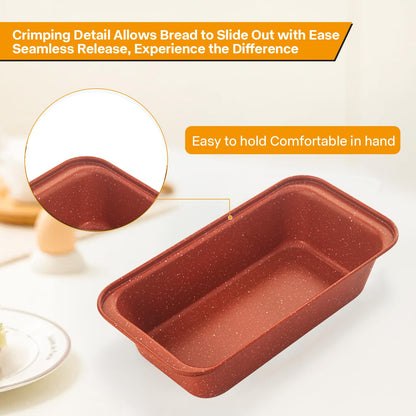 Spmarkt 2-Pack Bread Pan, 10inch Non-Stick Bread Loaf Pan, Bread Pans for Homemade Bread, Loaf Pans for Baking Bread 9x5