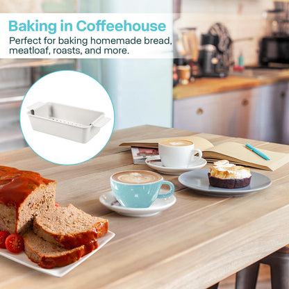 Spmarkt 2-Pack Premium 5-Layer PTFE Non-Stick Meat Loaf Pan Set with Drip Trays | Easy Release | Oven-Safe 2-Piece Loaf Pans for Healthy Cooking, Easy to Clean