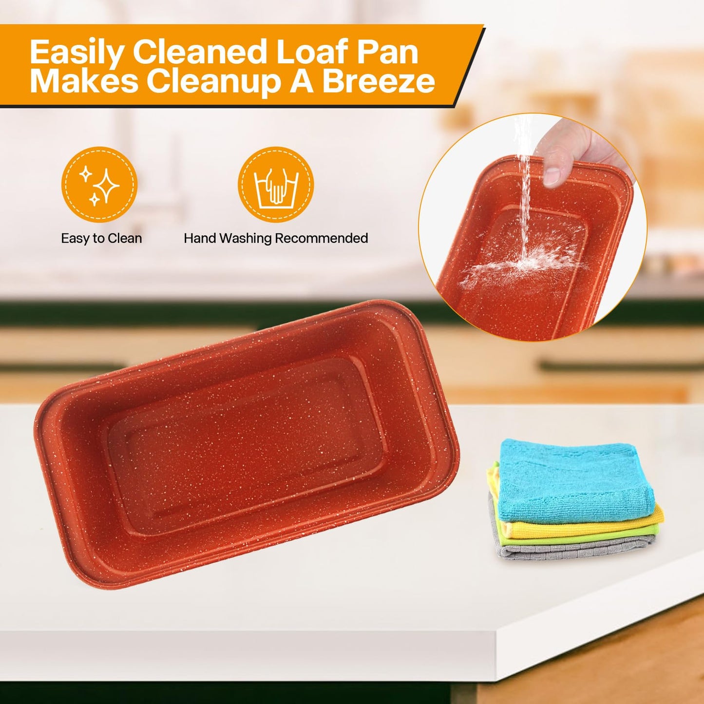 Spmarkt 2-Pack Bread Pan, 10inch Non-Stick Bread Loaf Pan, Bread Pans for Homemade Bread, Loaf Pans for Baking Bread 9x5