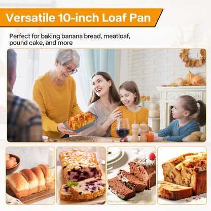 Spmarkt 2-Pack Bread Pan, 10inch Non-Stick Bread Loaf Pan, Bread Pans for Homemade Bread, Loaf Pans for Baking Bread 9x5
