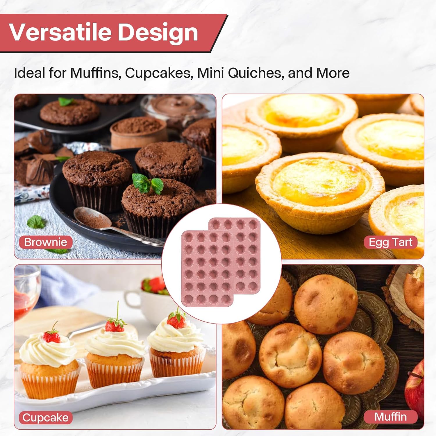 Pink 24-Cup Mini Muffin Pan image 4