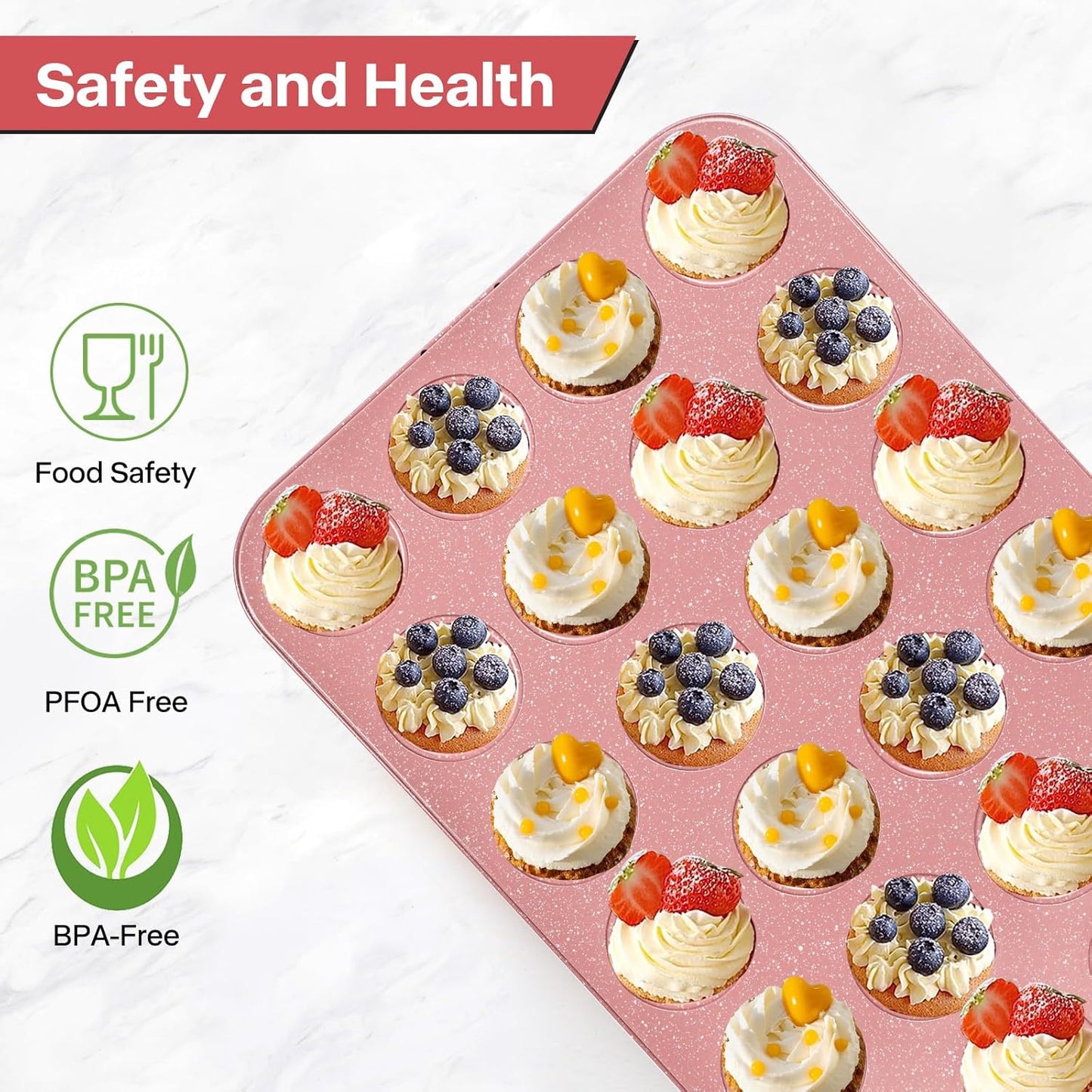 Pink 24-Cup Mini Muffin Pan image 2