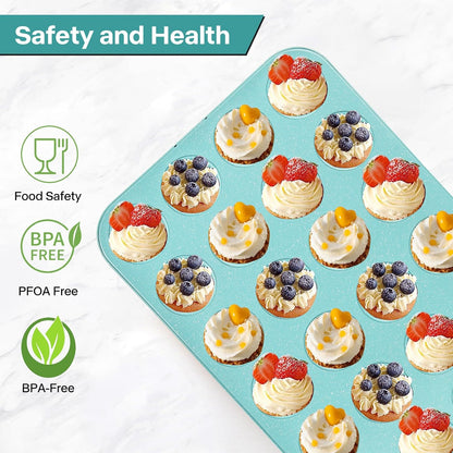 2-Pack Light Blue 24-Cup Mini Muffin Pan image 3