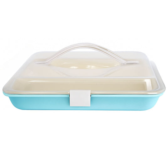 Baking Pan with Lid and Handle, 9x13 Non-Stick Ceramic Coated Cake Pan, Rectangle Brownie Pan for Baking Transport and Outdoor Picnics