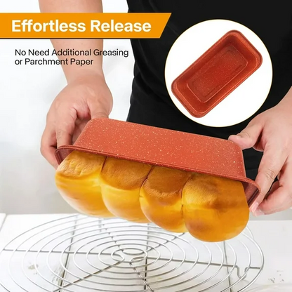2-Pack Loaf Pan, Nonstick Banana Bread Pan, 10-Inch Banana Bread Pan, Stackable Loaf Pan for Homemade Bread, Loaf Pan for Family Parties, Beginner Bakers