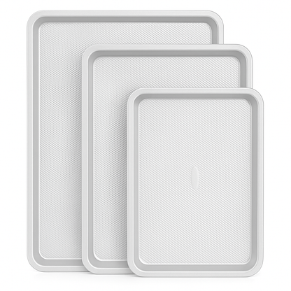 Baking Sheet Set of 3, Stainless Steel Cookie Sheet Baking Sheet Pan, 18/15/13 Inch, Non Stick Heavy Duty Thick 0.8 Mm Baking Sheet, Stackable Design for Roasting, Baking & Toasting